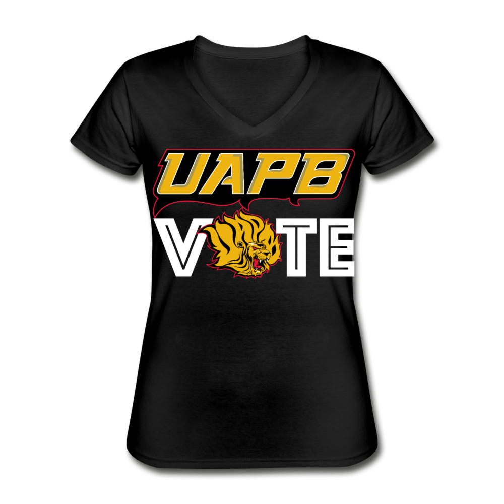 Uapb Women's V-Neck T-Shirt - black