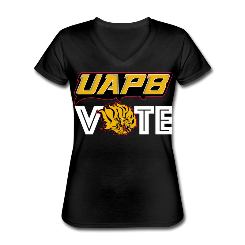 Uapb Women's V-Neck T-Shirt - black