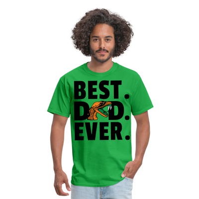 Best Dad Ever Famu T-Shirt - bright green