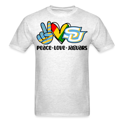 Peace Love Jaguars -SU Unisex T-Shirt - light heather gray