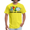 Peace Love Jaguars -SU Unisex T-Shirt - yellow