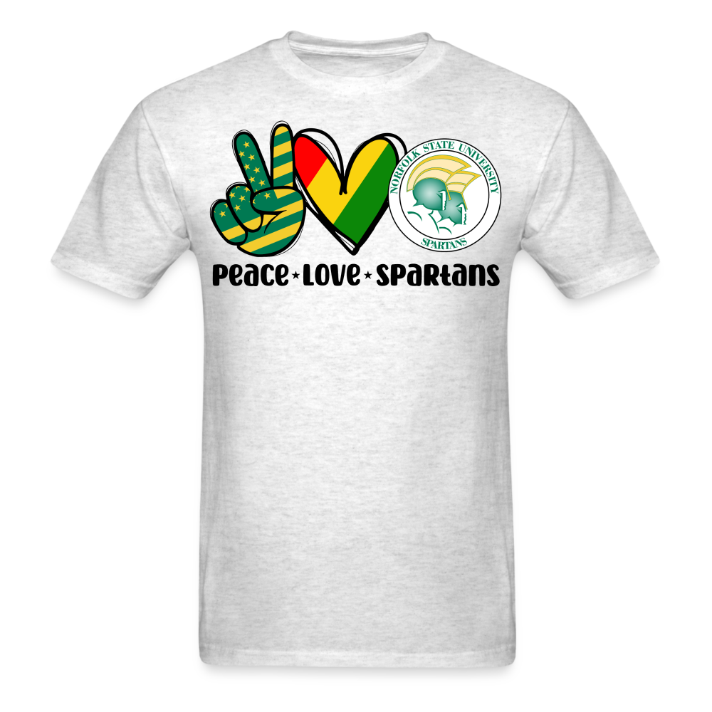 Peace Love Spartans - NSU Unisex T-Shirt - light heather gray