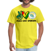 Peace Love Spartans - NSU Unisex T-Shirt - yellow