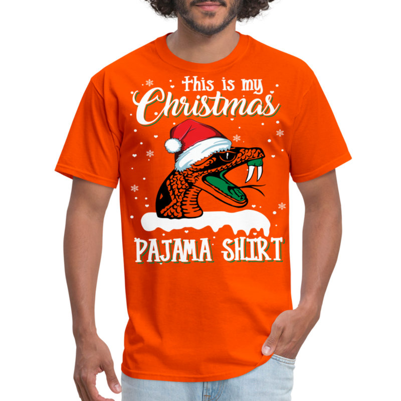 Famu-My Christmas Pajama T-Shirt - orange